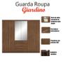 Imagem de Guarda Roupa Casal Ambiente Giardino 6 Portas Nogueira Touch com Espelho - Demóbile