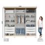 Imagem de Guarda Roupa Casal Ambiente Napoli 6 Portas Off White Nature - Henn