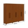 Imagem de Guarda-Roupa Casal áries 6 Portas 5 Gavetas Flex 59621.58 Frassino - Móveis Lopas