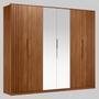 Imagem de Guarda Roupa Casal Atrice 6 Portas com 2 Portas Ripado com 2 Portas em Espelho