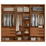 Imagem de Guarda Roupa Casal Atrice 6 Portas Nogueira Touch Demóbile - Demartêz