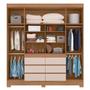 Imagem de Guarda-Roupa Casal Cádis 4 Portas 6 Gavetas com Espelho Amêndola Touch/Off White - Demóbile