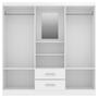 Imagem de Guarda-Roupa Casal Capelinha 4 Portas 2 Gavetas com Espelho Branco - Evidencia Móveis