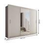 Guarda-Roupa Casal Carol 3 Portas de Correr com Espelho 4 Gavetas Branco - Panorama Móveis Imagem de Guarda-Roupa Casal Carol 3 Portas de Correr com Espelho 4 Gavetas Branco - Panorama Móveis