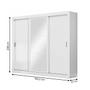 Imagem de Guarda Roupa Casal City 3 Portas 4 Gavetas com Espelho Flex Branco/Ônix - Maxel