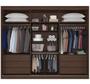 Guarda Roupa Casal com 3 Portas de Correr e Espelho Central - Athenas -Ipê - Móveis Europa Imagem de Guarda Roupa Casal com 3 Portas de Correr e Espelho Central - Athenas -Ipê - Móveis Europa