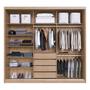 Imagem de Guarda Roupa Casal com 3 Portas e 1 com 4 Espelhos 100% MDF London Yescasa