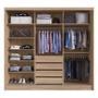 Imagem de Guarda Roupa Casal com 3 Portas e 1 com 4 Espelhos 100% MDF London Yescasa