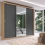 Imagem de Guarda Roupa Casal com 3 Portas e 1 com 4 Espelhos 100% MDF London Yescasa