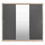 Imagem de Guarda Roupa Casal com 3 Portas e 1 com 4 Espelhos 100% MDF London Yescasa