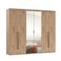 Imagem de Guarda Roupa Casal com Espelho (230x207x54cm) 6 Portas 100 MDF Originale Belmax