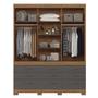 Imagem de Guarda Roupa Casal Com Espelho 3 Portas 9 Gavetas Click 3.9