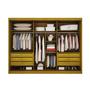 Imagem de Guarda Roupa Casal Com Espelho 3 Portas Correr 6 Gavetas 100% MDF São Paulo - Leifer
