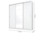 Imagem de Guarda-roupa Casal com Espelho 3 Portas de Correr