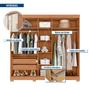 Imagem de Guarda-roupa Casal com Espelho 5 Portas 2 Gavetas Sophia Lux Espresso Móveis