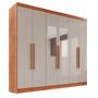Guarda-roupa Casal com Espelho 6 Portas 2 Gavetas França - Espresso Móveis Imagem de Guarda-roupa Casal com Espelho 6 Portas 2 Gavetas França