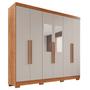 Guarda-roupa Casal com Espelho 6 Portas 2 Gavetas França - Espresso Móveis Imagem de Guarda-roupa Casal com Espelho 6 Portas 2 Gavetas França