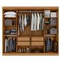 Guarda-roupa Casal Easy Slim 8 Portas Com Espelho Amendoa Clean/Off White - Móveis Lopas Imagem de Guarda-roupa Casal Easy Slim 8 Portas Com Espelho Amendoa Clean/Off White