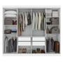 Guarda-roupa Casal Easy Slim 8 Portas Com Espelho Branco - Móveis Lopas Imagem de Guarda-roupa Casal Easy Slim 8 Portas Com Espelho Branco