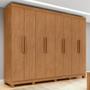 Guarda-roupa Casal Easy Slim 8 Portas Com Pés Amendoa Clean - Móveis Lopas Imagem de Guarda-roupa Casal Easy Slim 8 Portas Com Pés Amendoa Clean