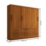 Imagem de Guarda-Roupa Casal Fortaleza 3 Portas 9 Gavetas Cinamomo - Panorama Móveis