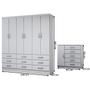 Imagem de Guarda-Roupa Casal Grace 6 Portas 9 Gavetas com Cômoda 1 Porta 5 Gavetas Branco - Panorama Móveis