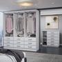 Imagem de Guarda-Roupa Casal Grace 6 Portas 9 Gavetas com Cômoda 1 Porta 5 Gavetas Branco - Panorama Móveis