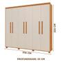 Imagem de Guarda Roupa Casal Grande 100% MDF 6 Portas Nature Off White