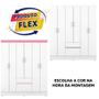 Imagem de Guarda Roupa Casal Grande Branco/Rosa Flex Hugo Shop Jm