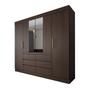 Guarda-Roupa Casal Honey 4 Portas 6 Gavetas com Espelho ébano - Panorama Móveis Imagem de Guarda-Roupa Casal Honey 4 Portas 6 Gavetas com Espelho ébano - Panorama Móveis