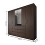 Guarda-Roupa Casal Honey 4 Portas 6 Gavetas com Espelho ébano - Panorama Móveis Imagem de Guarda-Roupa Casal Honey 4 Portas 6 Gavetas com Espelho ébano - Panorama Móveis