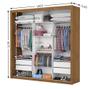 Imagem de Guarda Roupa Casal Isabela Master Com Espelho 3 Portas De Correr 4 Gavetas Carioca Moveis