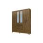 Imagem de Guarda Roupa Casal Itatiba 6 Portas Castanho Wood - Moval