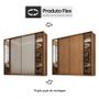 Imagem de Guarda Roupa Casal Laredo 4 Portas Flex com Vidro Reflecta - Demartêz