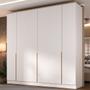 Imagem de Guarda-Roupa Casal Logan 6 Portas 4 Gavetas 100% Mdf Branco/Olmo Italiano - Mambel