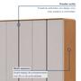 Imagem de Guarda-roupa Casal Loop 6 Portas com Pés100% MDF
