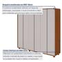 Imagem de Guarda-roupa Casal Loop 6 Portas com Pés100% MDF