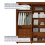 Imagem de Guarda-roupa Casal Loop 6 Portas com Pés100% MDF