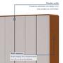 Imagem de Guarda-roupa Casal Loop 6 Portas com Pés100% MDF