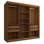 Imagem de Guarda-Roupa Casal Lorient 3 Portas 4 Gavetas com Espelho 100% Mdf Cinamomo/Off White - Panorama Móveis