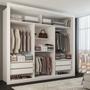 Guarda-Roupa Casal Luiza 3 Portas de Correr 4 Gavetas Espelhado Branco - Panorama Móveis Imagem de Guarda-Roupa Casal Luiza 3 Portas de Correr 4 Gavetas Espelhado Branco - Panorama Móveis