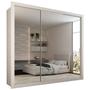 Guarda-Roupa Casal Luiza 3 Portas de Correr 4 Gavetas Espelhado Branco - Panorama Móveis Imagem de Guarda-Roupa Casal Luiza 3 Portas de Correr 4 Gavetas Espelhado Branco - Panorama Móveis