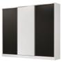 Imagem de Guarda Roupa Casal Madesa 3 Portas de Correr Brancoe Preto