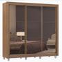 Imagem de Guarda Roupa Casal Madesa Lyon Plus 3 Portas de Correr de Espelho 4 Gavetas com Pés