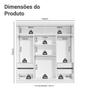 Imagem de Guarda-Roupa Casal Madesa Reno 3 Portas de Correr com Espelho