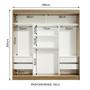 Imagem de Guarda-Roupa Casal Madesa Reno 3 Portas de Correr com Espelho
