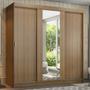 Imagem de Guarda-Roupa Casal Madesa Reno 3 Portas de Correr com Espelho