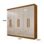 Guarda-Roupa Casal Malibu 6 PT Imbuia e Off White - Modern Imagem de Guarda-Roupa Casal Malibu 6 PT Imbuia e Off White