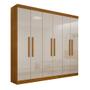 Guarda-Roupa Casal Malibu 6 PT Imbuia e Off White - Modern Imagem de Guarda-Roupa Casal Malibu 6 PT Imbuia e Off White