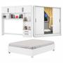 Imagem de Guarda-roupa Casal Modulado 4 Portas com Cama Santiago 3 Portas Plus 5 Gavetas com Espelho